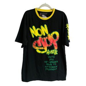 NWT Men's Studio 23 Concept Black Hustle Graphic 2X-Large Short Sleeve T-Shirt